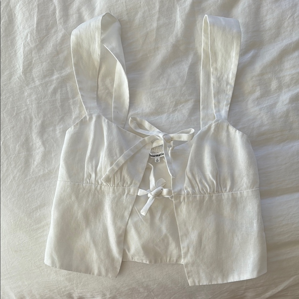 Reformation Azalea Top linen